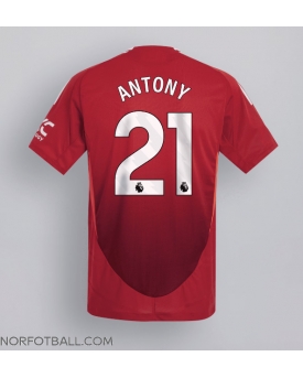 Billige Fotballdrakt Manchester United Antony #21 Replika Hjemmedrakt 2024-25 Kortermet